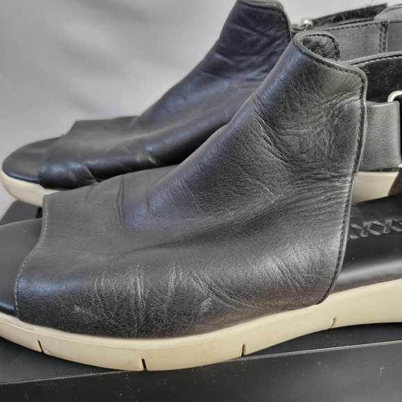 The Flexx Front Row Open Toe Leather Sandals Black Vacchetta 9 - Picture 7 of 14